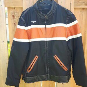 Vintage Harley Davidson Jacket Leather Accents S
